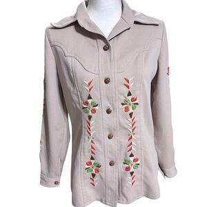 ✨ 1970s Handmade Embroidered Western Blouse – One of a Kind ✨